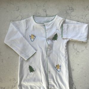 Sammy + Nat 100% Pima cotton winter design footie pajama 12M